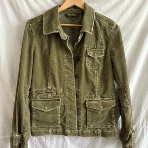 Eddie Bauer Green Corduroy Women's Utility Jacket